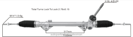 قطع غيار السيارات في عمان - رف التوجيه المعزز 48001-4bg0a PZ6DX2589 NISSAN